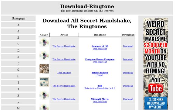Thumbnail of Secrethandshake.download-ringtone.com