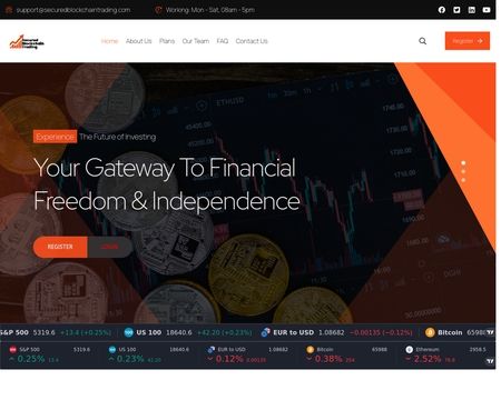 website thubmnail of Securedblockchaintrading