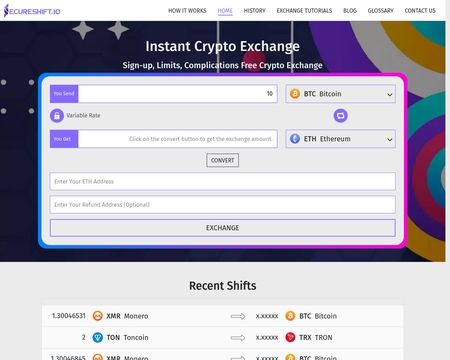 website thubmnail of Secureshift.io