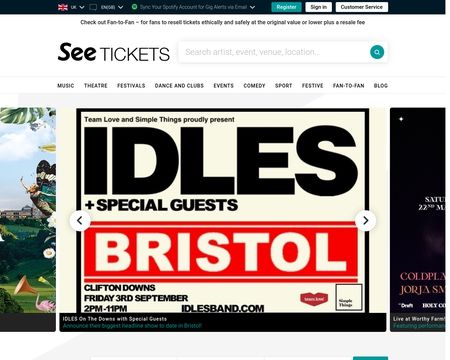 website thubmnail of Seetickets