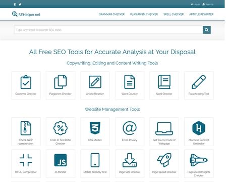 website thubmnail of SEHelper.net