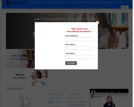 website thubmnail of selectmytutor.co.uk