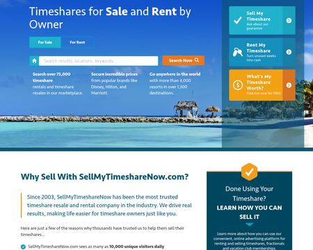 website thubmnail of Sell My Timeshare NOW