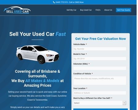 website thubmnail of Sellusedcar.com.au