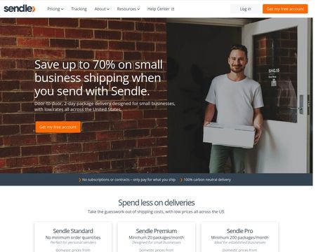 website thubmnail of Sendle