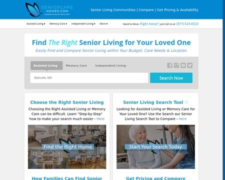website thubmnail of SeniorCareHomes