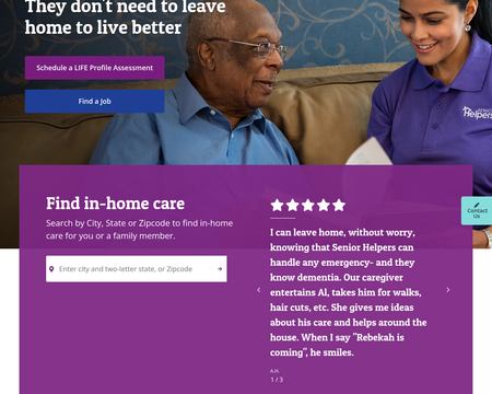 website thubmnail of Senior Helpers of Stafford