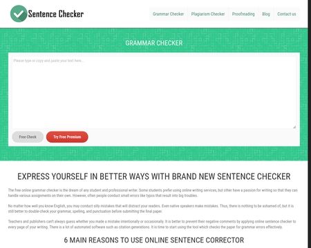 website thubmnail of Sentence Checker/Corrector