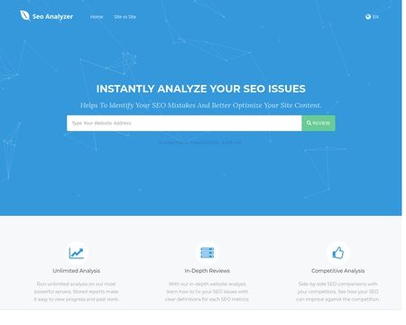 website thubmnail of Seoanalyzer.me