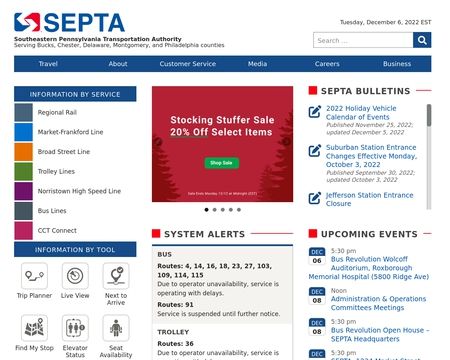 website thubmnail of Septa.org