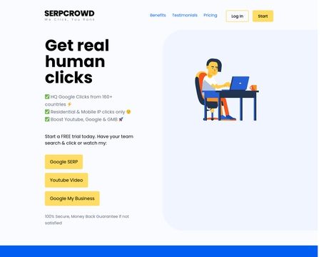 website thubmnail of Serpcrowd