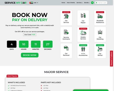 website thubmnail of Service My Car