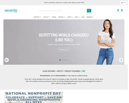 website thubmnail of Sevenly