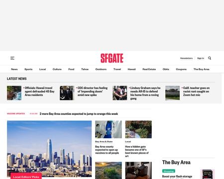 website thubmnail of SF Gate