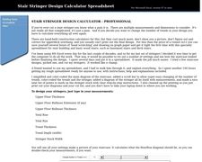 Thumbnail of Stair Stringer Design Calculator