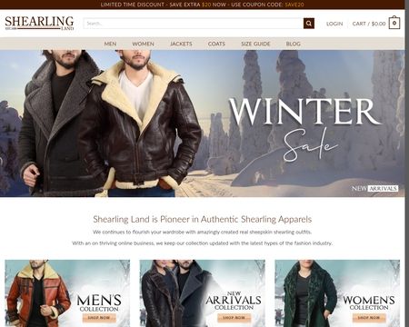 website thubmnail of Shearlingland
