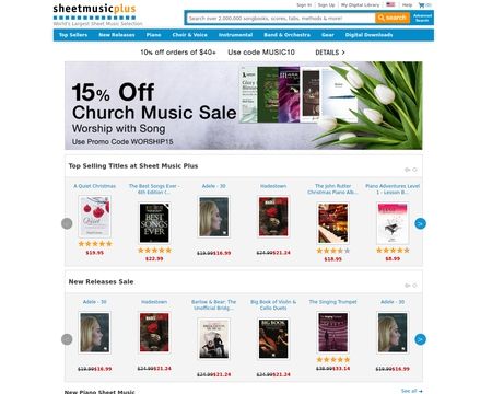 website thubmnail of SheetMusicPlus