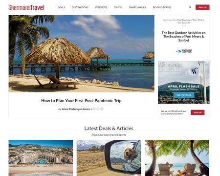 website thubmnail of Shermans Travel