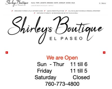 website thubmnail of Shirley's Boutique