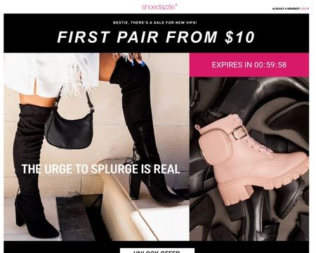 website thubmnail of Shoedazzleshoedazzle