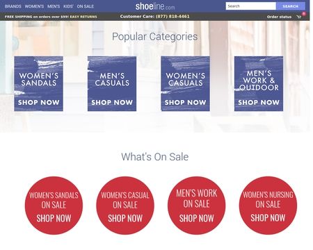 website thubmnail of shoeline.com