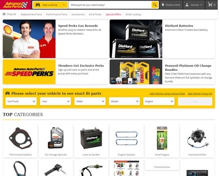 website thubmnail of Advance Auto Parts