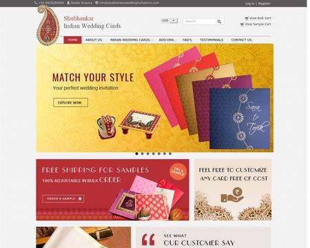 website thubmnail of Shubhankar Wedding Invitations -