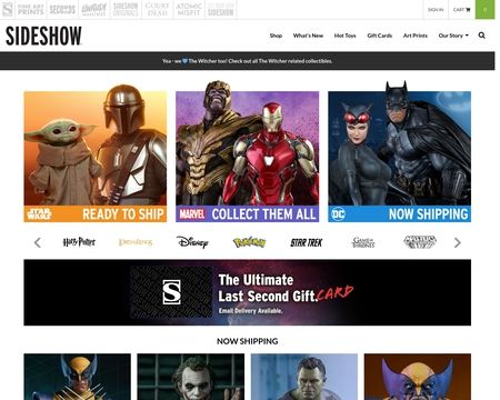 website thubmnail of Sideshow Inc