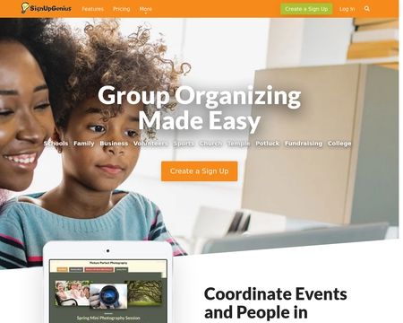website thubmnail of SignUpGenius