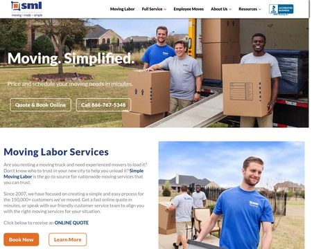 website thubmnail of Simplemovinglabor