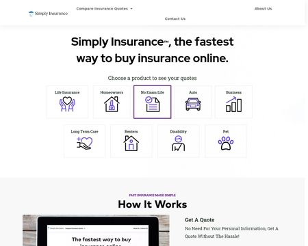 website thubmnail of Simply Insurance