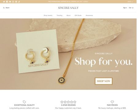 website thubmnail of Sincere Sally