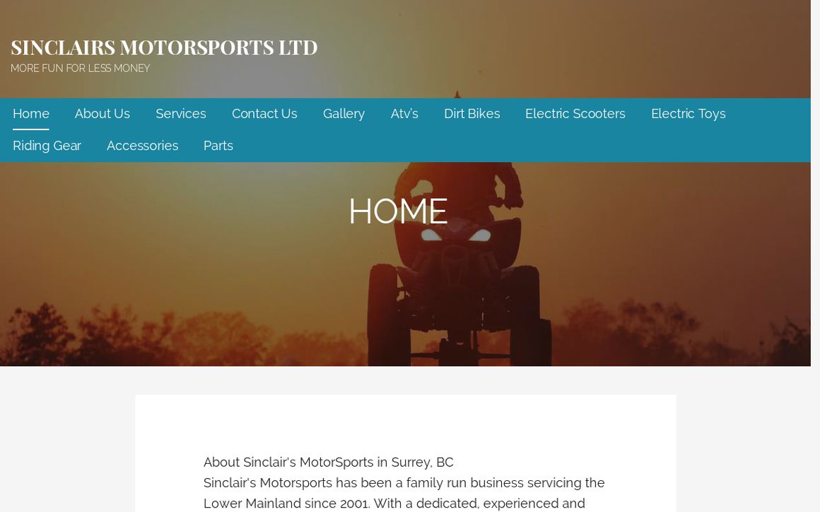website thubmnail of Sinclair's MotorSports