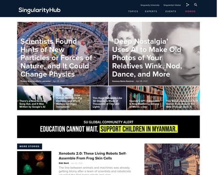 website thubmnail of Singularity Hub