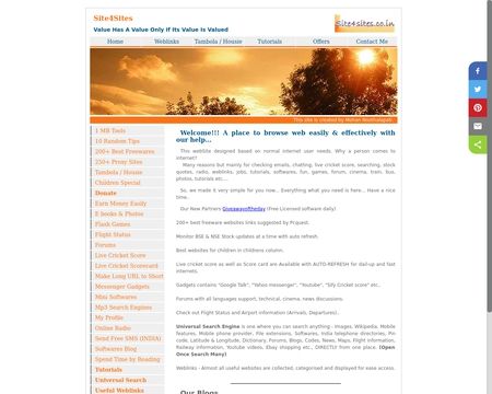 website thubmnail of Site4sites.co.in