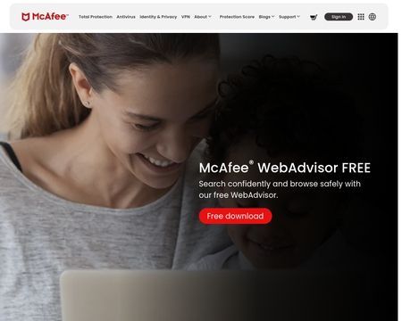 website thubmnail of McAfee Webadvisor