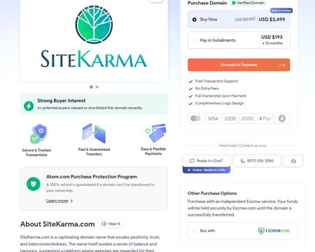 website thubmnail of Sitekarma