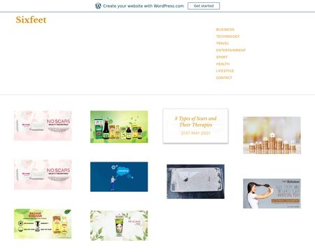 website thubmnail of Sixfeet.news.blog