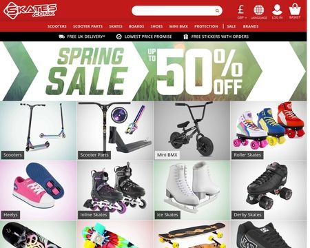 website thubmnail of Skates.co.uk
