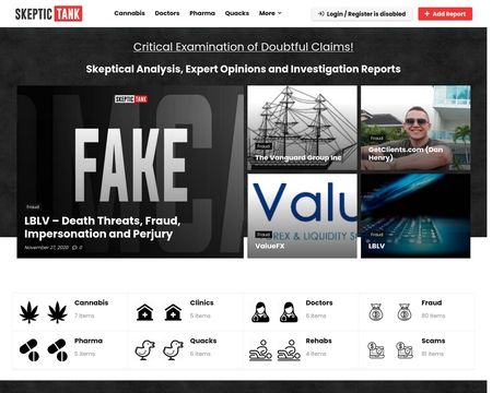 website thubmnail of The Skeptic Tank