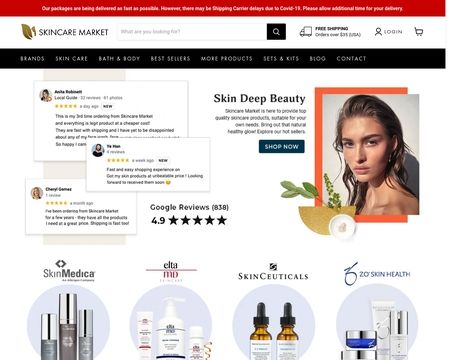 website thubmnail of Skincare Market