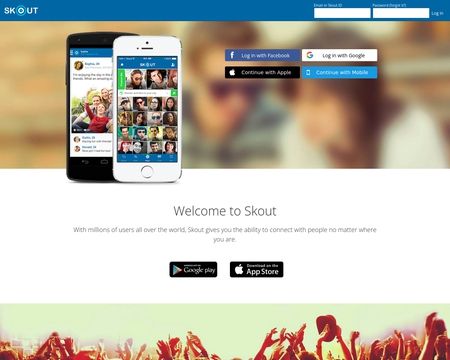 website thubmnail of Skout