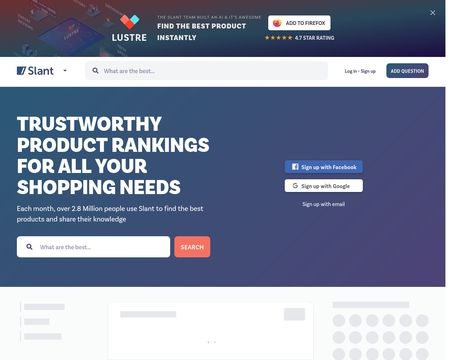 website thubmnail of Slant
