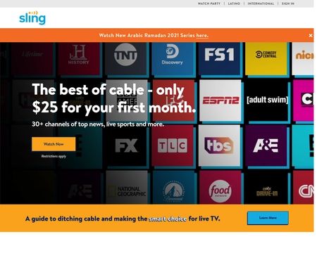 website thubmnail of Slingtv