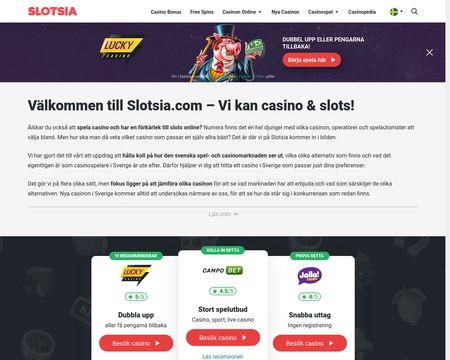 website thubmnail of Slotsia