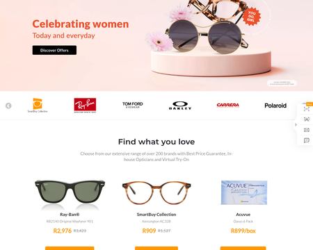 website thubmnail of SmartBuyGlasses ZA