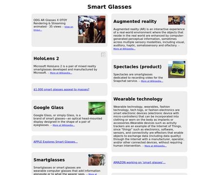 website thubmnail of Smartglasses.co.uk