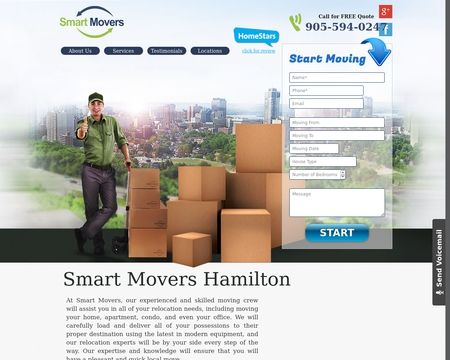 website thubmnail of Smart Movers Hamilton
