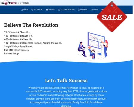 website thubmnail of Smart SEO Hosting