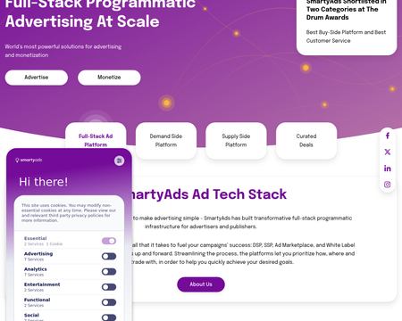 website thubmnail of SmartyAds